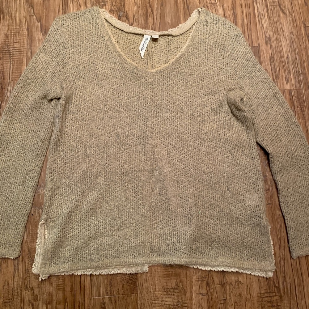 Lightweight beige long sleeve sweater